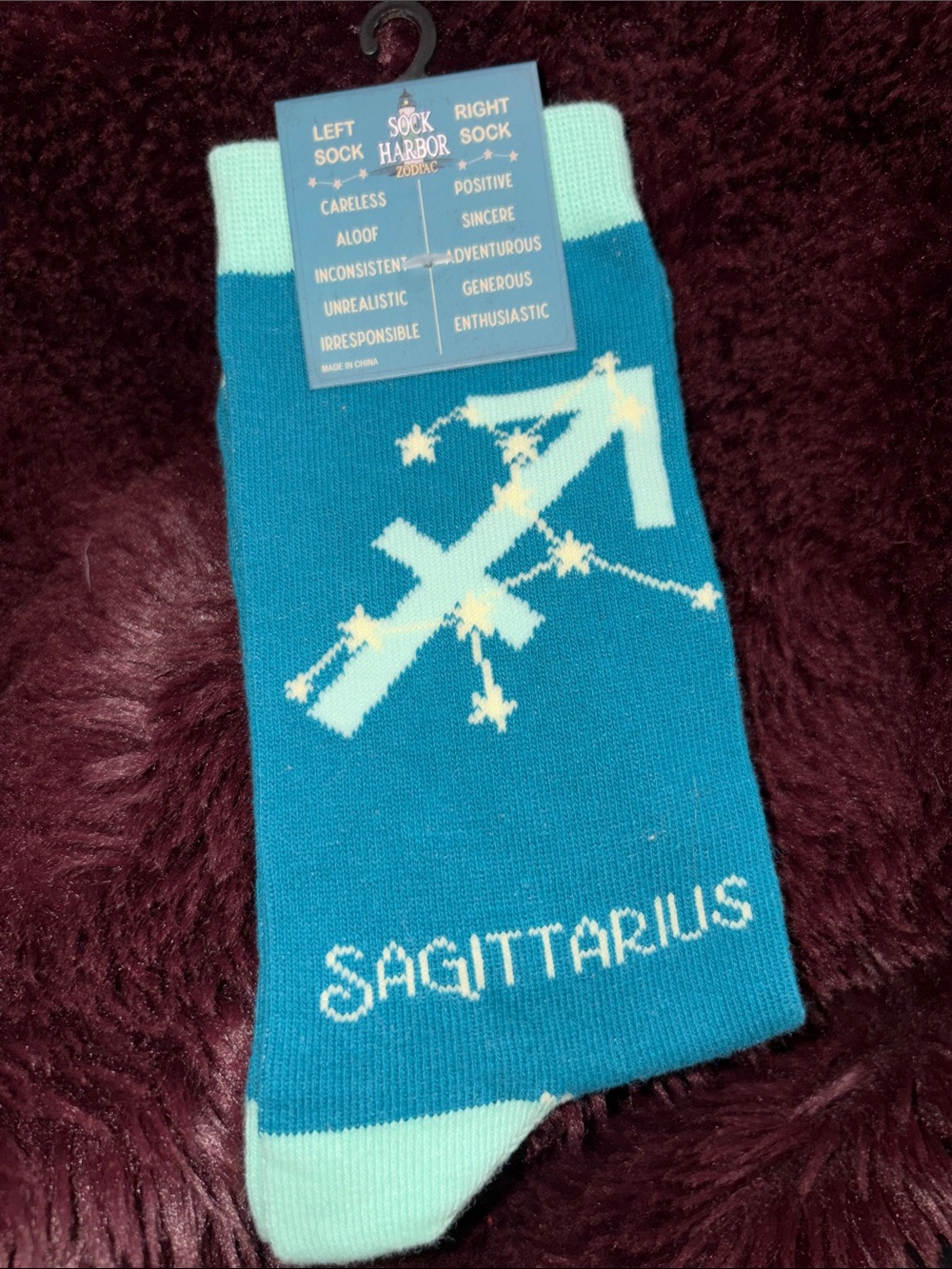 Target Sagittarius Crew Socks - Blue with Light Aqua Accents